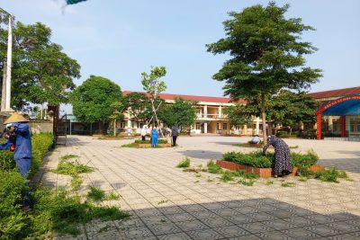 Trường Tiểu học Phú Phúc tích cực vệ sinh trường lớp, sẵn sàng đón năm học mới 2026–2027
