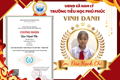 VINH DANH HỌC SINH XUẤT SẮC Cuộc thi Olympic Tiếng Anh trên Internet (IOE) cấp Tỉnh – Thành phố năm học 2025–2026 Trường Tiểu học Phú Phúc