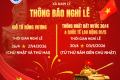 THÔNG BÁO NGHỈ LỄ GIỖ TỔ HÙNG VƯƠNG; 30/4; 01/5 TRƯỜNG TIỂU HỌC PHÚ PHÚC