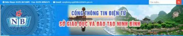 SỞ GIÁO DỤC VÀ ĐÀO TẠO NINH BÌNH