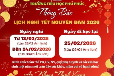 LỊCH NGHỈ TẾT NGUYÊN ĐÁN – XUÂN BÍNH NGỌ 2026